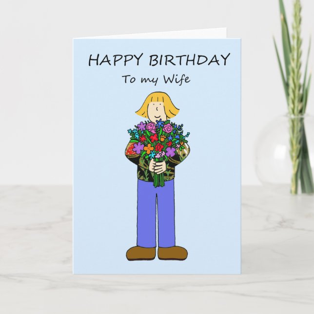 Happy Birthday to Lesbian Wife Card (Front)