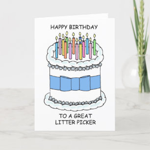 Happy Birthday to Litter Picker Holiday Card