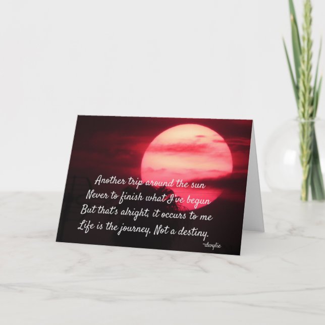 Happy Birthday to Me - Another Trip Around the Sun Thank You Card (Front)