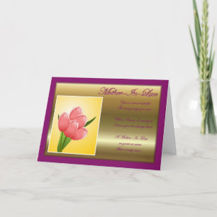 Happy Birthday to mother in law with flowers Card