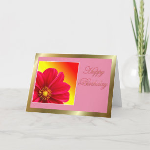 Happy Birthday to mother in law with flowers Card