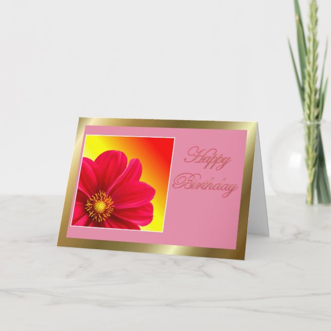 Happy Birthday to mother in law with flowers Card (Front)
