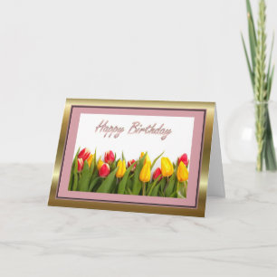 Happy Birthday to mother in law with flowers Card