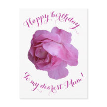 Happy Birthday to Mum pretty pink rose floral love