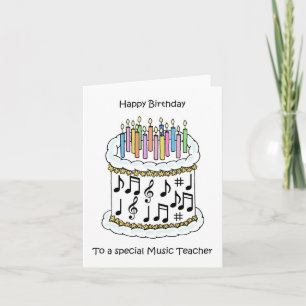 Happy Birthday to Music Teacher Card