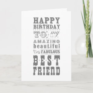HAPPY BIRTHDAY TO MY **BEST FRIEND** CARD