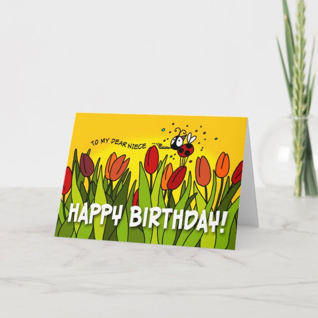 Happy Birthday - To My Dear Niece Card (Front)