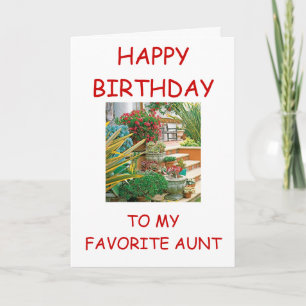 "HAPPY BIRTHDAY TO MY FAVORITE AUNT" CARD