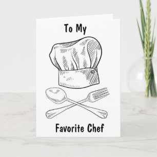 HAPPY *BIRTHDAY* TO MY *FAVORITE CHEF* HOLIDAY CARD