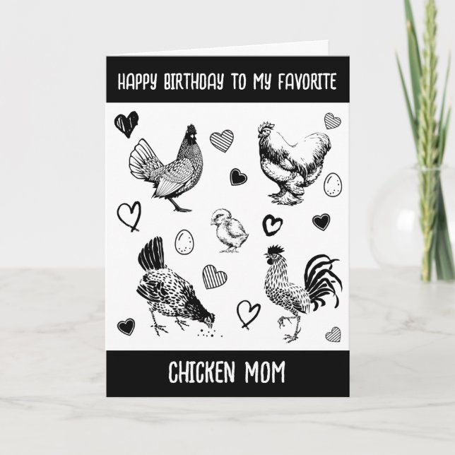 Happy Birthday to my Favourite Chicken Mum Card (Front)