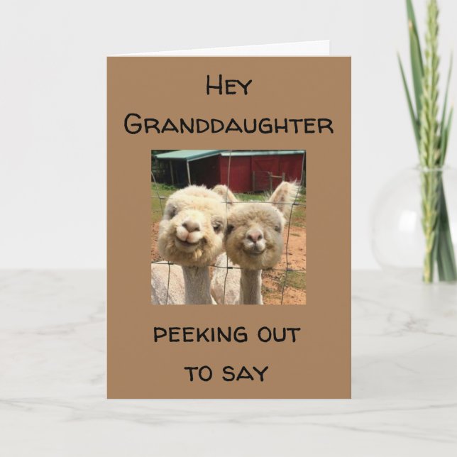 HAPPY *BIRTHDAY* TO MY *GRANDDAUGHTER* CARD (Front)