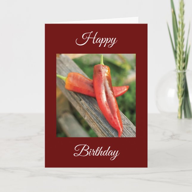 HAPPY BIRTHDAY TO MY HOT CHILI PEPPER CARD (Front)