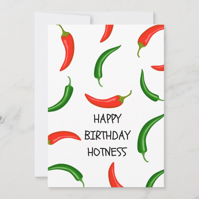 Happy Birthday to my Hot Lover Chilli Card  (Front)