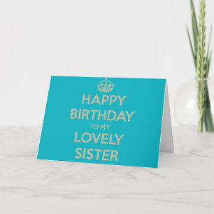 Happy Birthday to my Lovely Sister Card