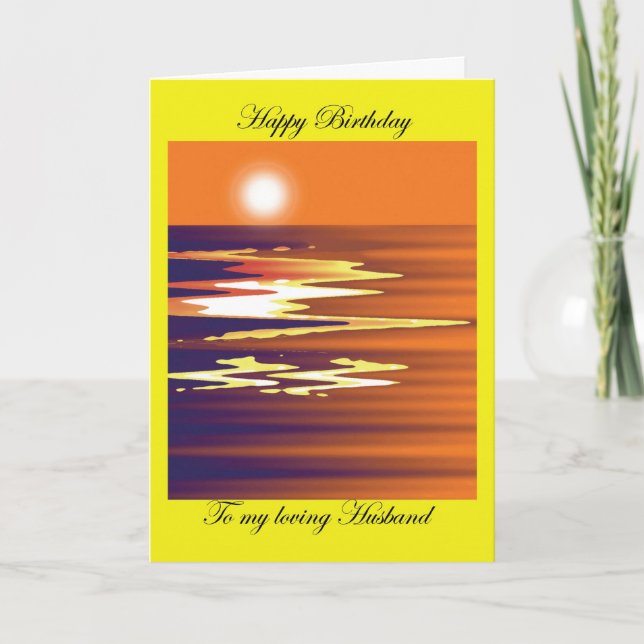 Happy Birthday to my Loving Husband Card (Front)