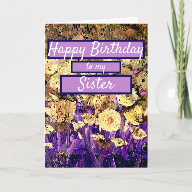Happy Birthday to my sister Card (Front)