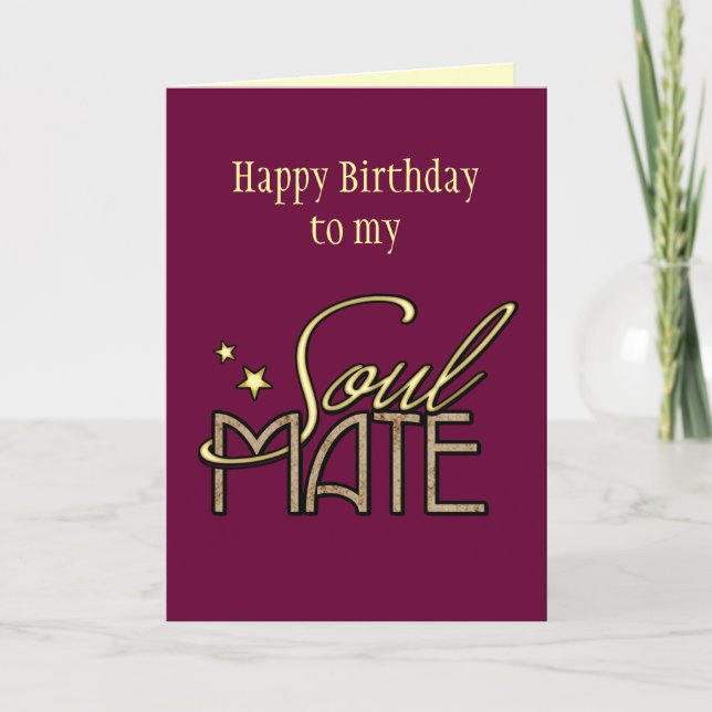 Happy Birthday to my Soulmate Card (Front)