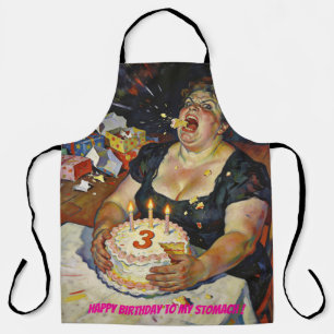 Happy Birthday to My Stomach – A Gluttony Portrait Apron