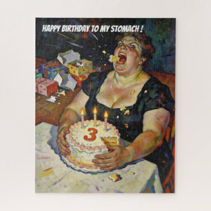 Happy Birthday to My Stomach – A Gluttony Portrait Jigsaw Puzzle