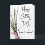 Happy Birthday To My Sweetheart Girlfriend Holiday Card<br><div class="desc">Happy Birthday To My Sweetheart Gift For Girlfriend Holiday Card
Happy Birthday To My Sweetheart Best Gift For Boyfriend Girlfriend Husband & Wife 
Elegant Style Birthday Card</div>