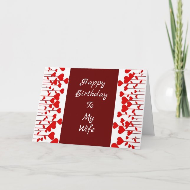 HAPPY BIRTHDAY TO **MY WIFE** CARD (Front)