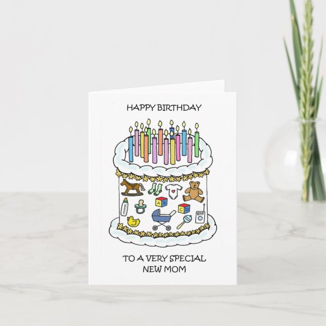 Happy Birthday to New Mom Card (Front)