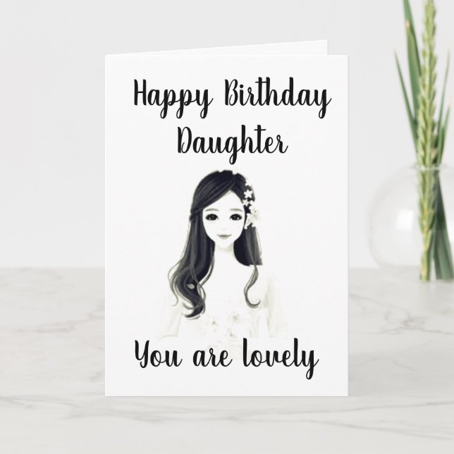 **HAPPY BIRTHDAY** TO OUR "LOVELY DAUGHTER" CARD (Front)