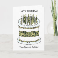 Happy Birthday to Soldier Cake and Candles
