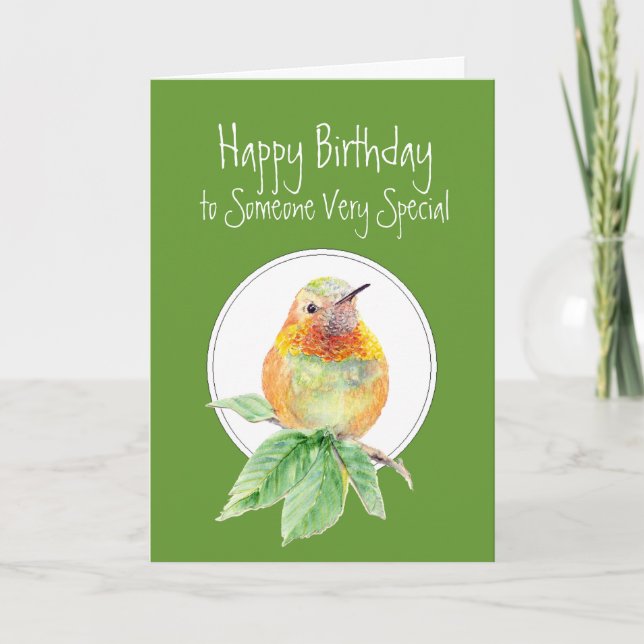 Happy Birthday to Someone Special, Hummingbird Card (Front)