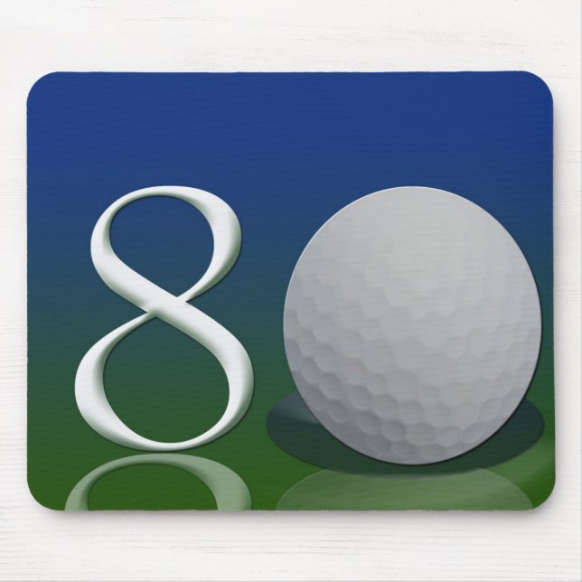 Happy Birthday to the 80 year old golf nut Mouse Mat (Front)