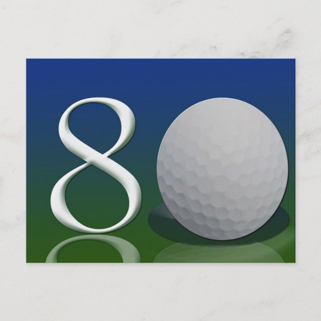 Happy Birthday to the 80 year old golf nut Postcard (Front)