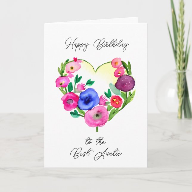 Happy Birthday to the Best Auntie Card (Front)