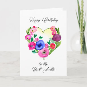 Happy Birthday to the Best Auntie Card