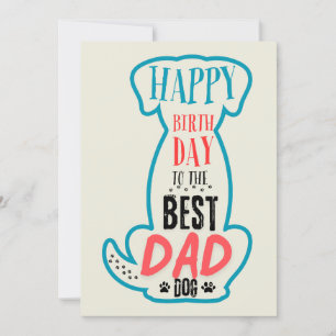 Happy Birthday To The Best Dog Dad Invitation