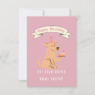 Happy Birthday to the Best Dog Mum! Smiling Dog  Thank You Card