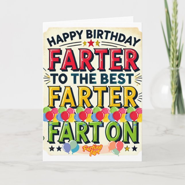 Happy Birthday to the Best Farter Card (Front)
