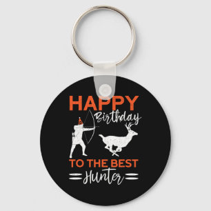 Happy Birthday To The Best Hunter Fun Deer Birthda Key Ring