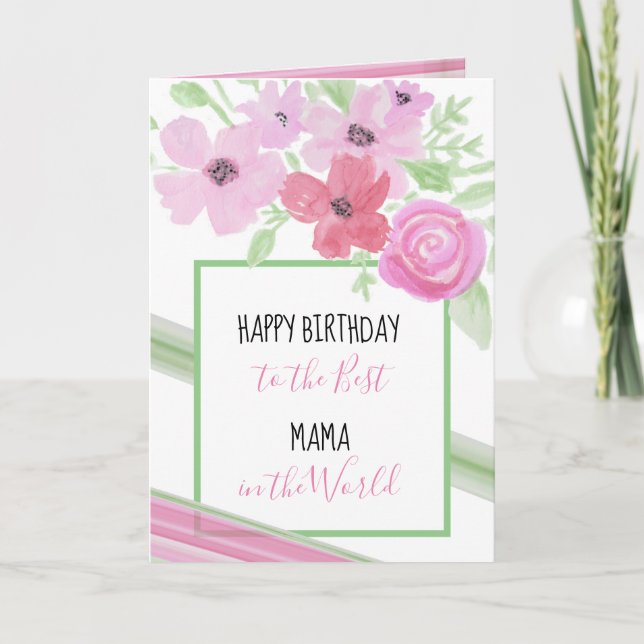 Happy Birthday to the Best Mama Card (Front)