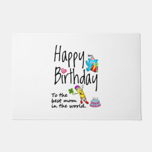 Happy Birthday to the best mum in the world Doormat