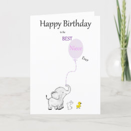 Happy Birthday to the BEST Niece Ever - CARD