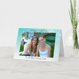 Happy Birthday to the Best Sister Ever Personalise Card