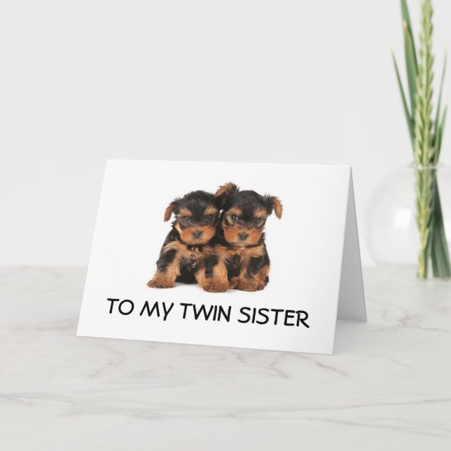 HAPPY BIRTHDAY TO THE "BEST TWIN SISTER EVER" MINE CARD (Front)