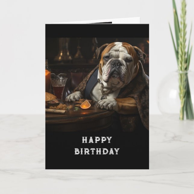 Happy Birthday to the Big Dog Fun Animal Humour Card (Front)