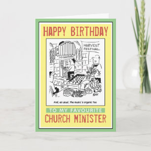 Happy Birthday to the Church Minister or Priest. Card