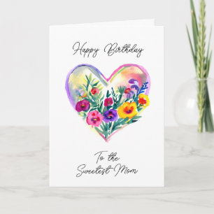 Happy Birthday to the Sweetest Mum Card