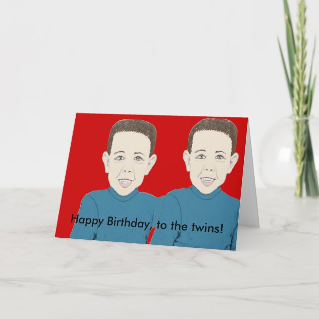 Happy Birthday to the twins Card (Front)
