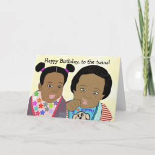 Happy Birthday, to the twins Card
