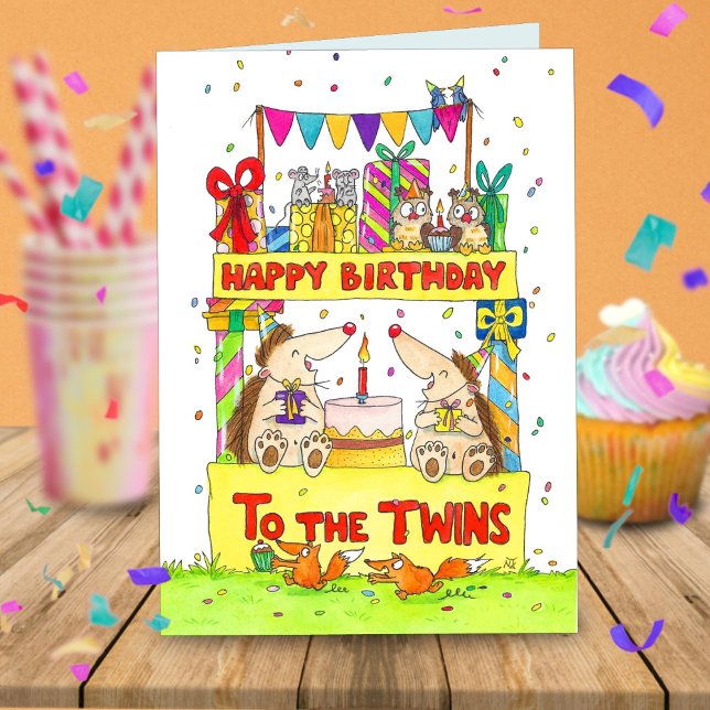 Happy Birthday to the Twins Greeting Card (Creator Uploaded)