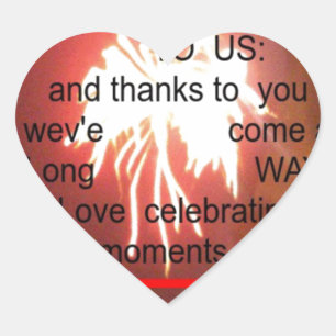 Happy Birthday to Us Art Print Heart Sticker