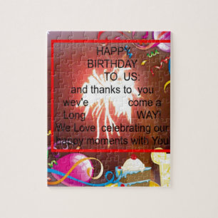 Happy Birthday to Us Art Print Jigsaw Puzzle